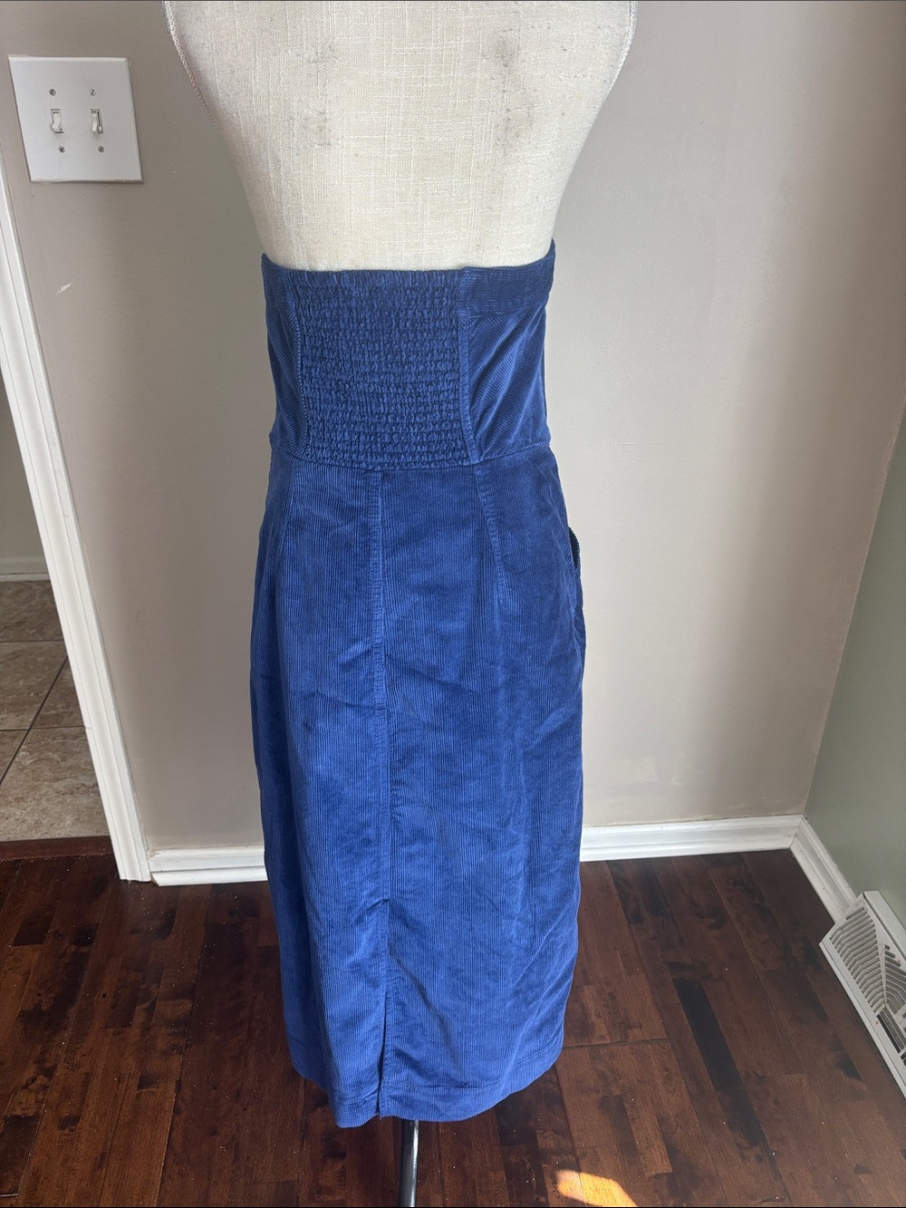 Pilcro Strapless Navy Midi Dress - Picture 8 of 14